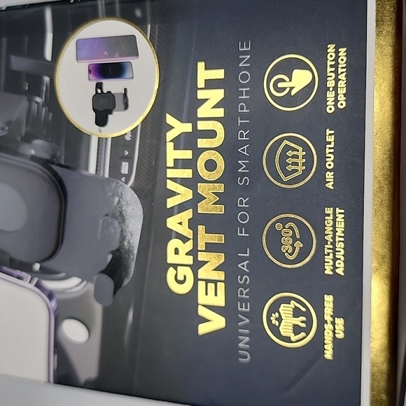 Smartphone Gravity Vent Mount for Vehicle Black - Picture 5 of 6